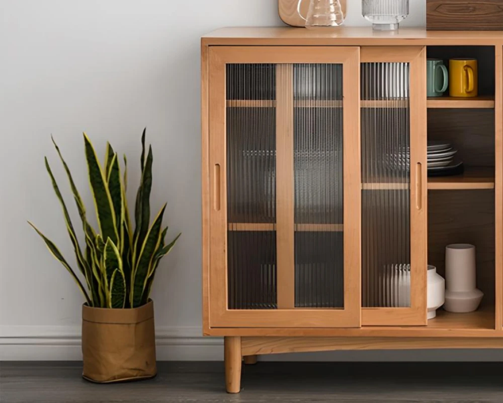 sideboard cabinet with glass doors